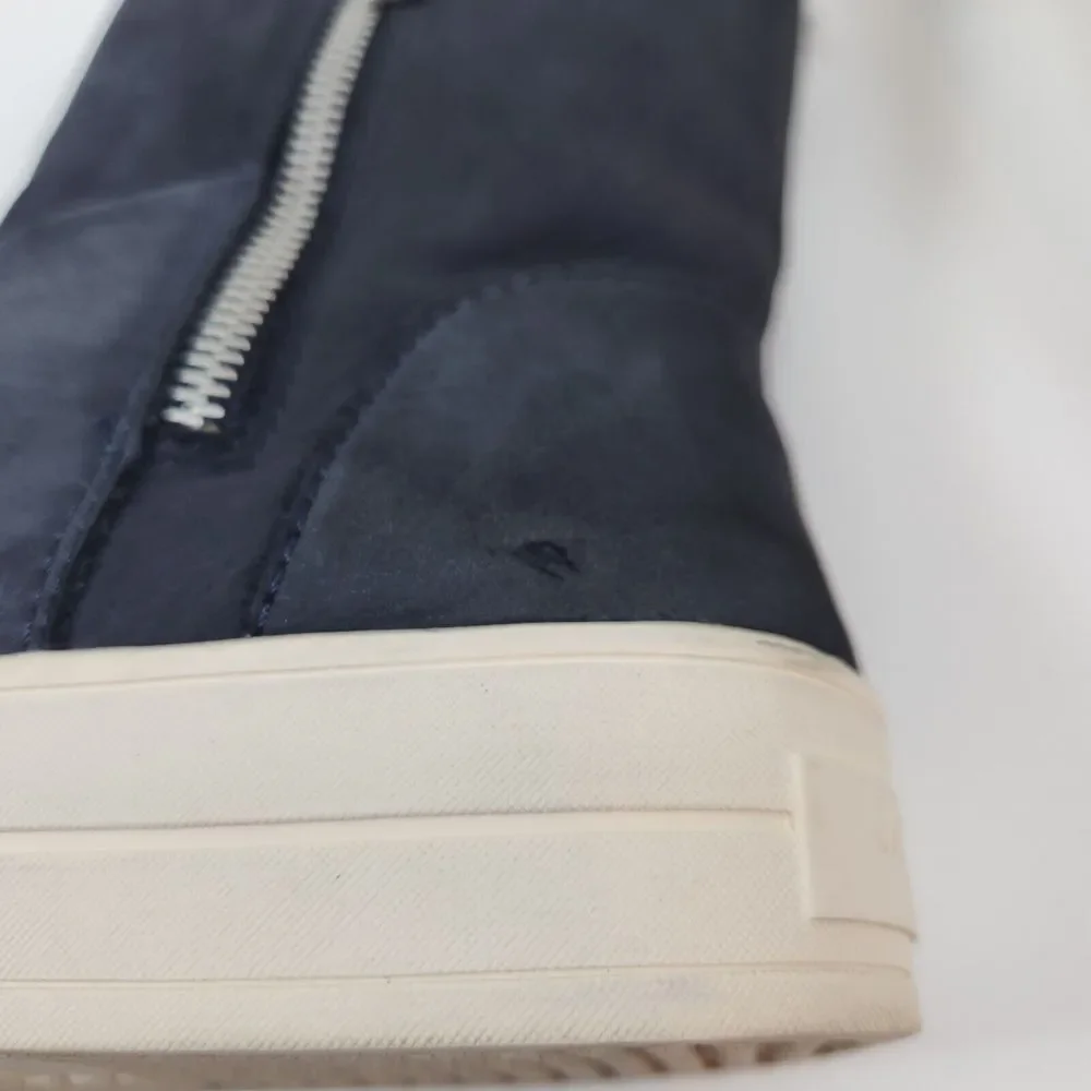 J/Slides NYC Womens Size 7 Henley‎ Navy Platform Boots Shoes Charcoal Gray